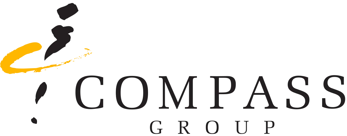 A logo for a company called Compass Group.